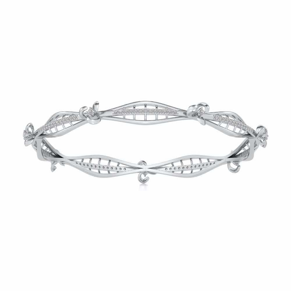 Immaculate Silver Bangles - White Gold - Image 5