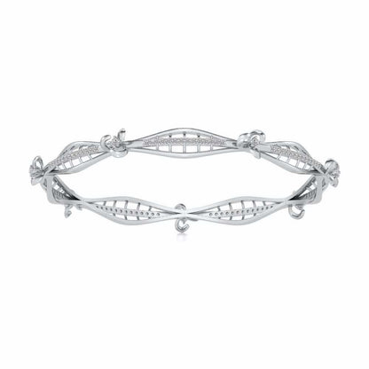 Immaculate Silver Bangles - White Gold - Image 5
