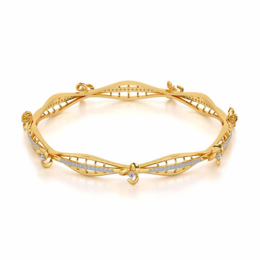 Immaculate Silver Bangles - Yellow Gold - Image 2