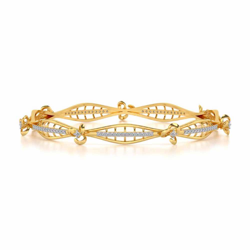 Immaculate Silver Bangles - Yellow Gold - Image 4
