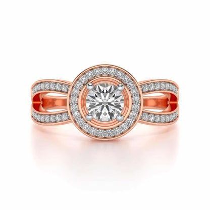 Immortal empress Solitaire Silver Ring - Rose Gold - Image 4