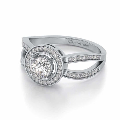 Immortal empress Solitaire Silver Ring - White Gold - Image 2