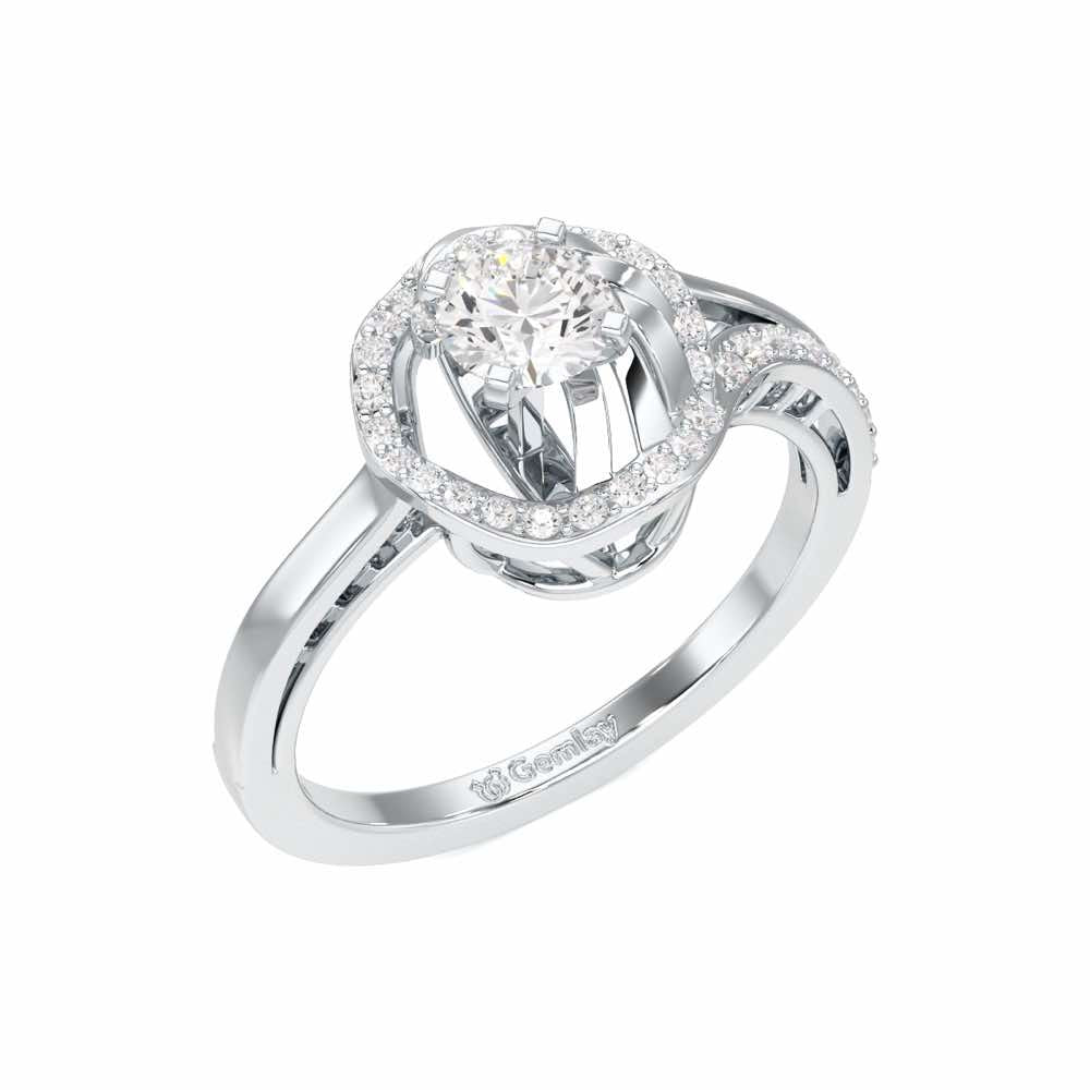 Imperial Glow Solitaire Ring - White Gold - Image 1