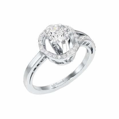 Imperial Glow Solitaire Ring - White Gold - Image 1