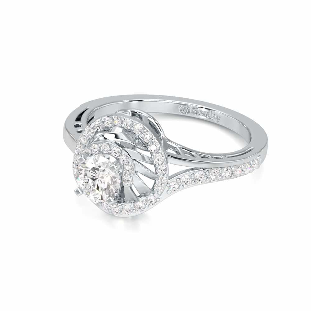 Imperial Glow Solitaire Ring - White Gold - Image 2