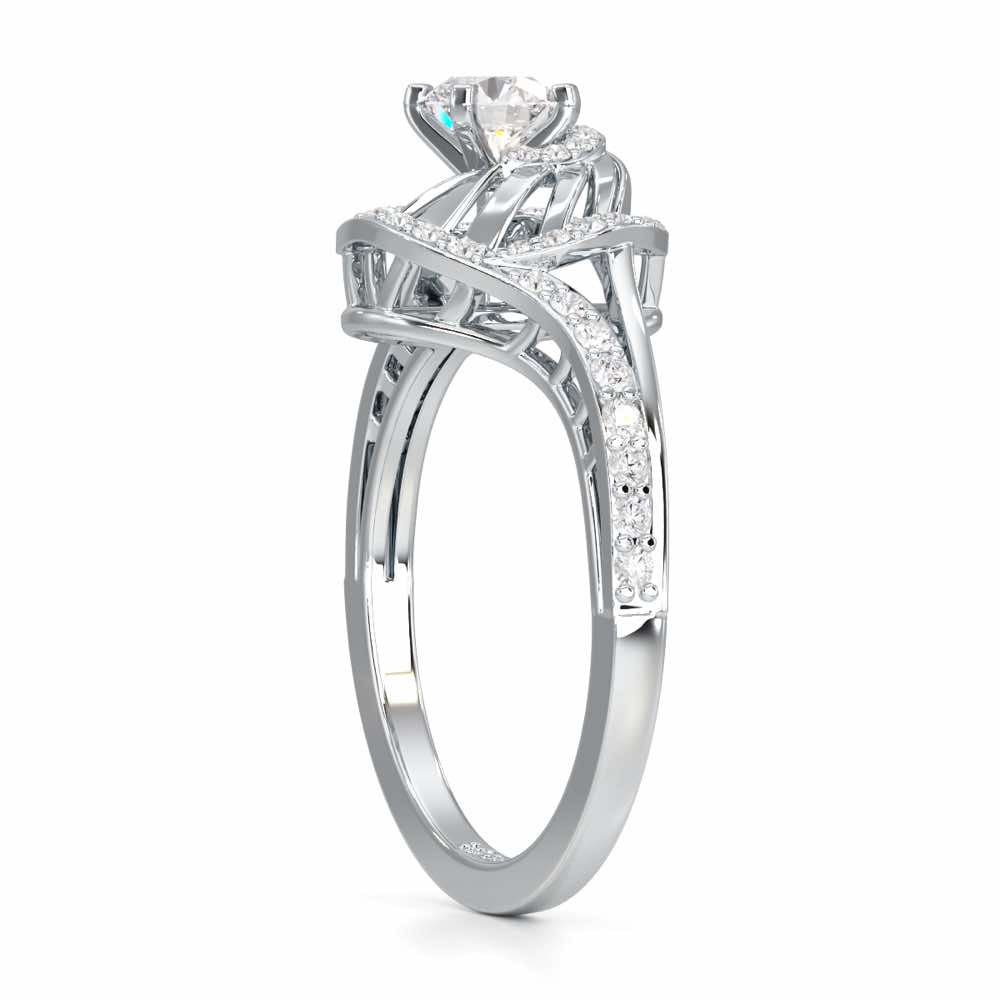 Imperial Glow Solitaire Ring - White Gold - Image 3