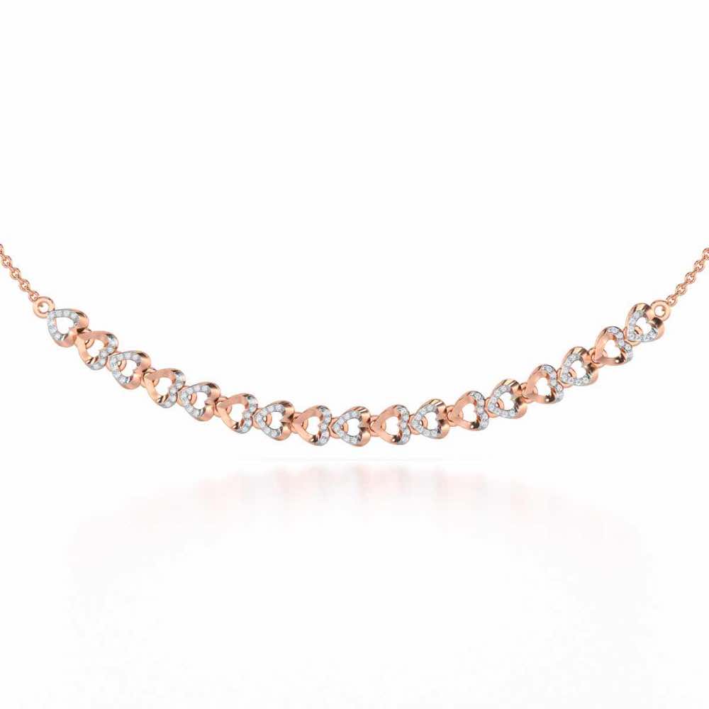 Imperial Hearts Silver Necklace