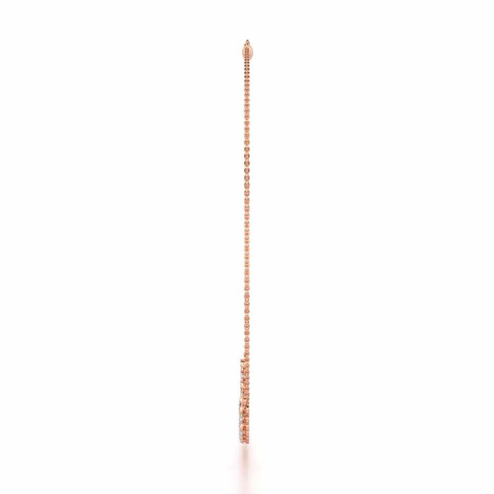 Imperial Hearts Silver Necklace - Rose Gold - Image 4