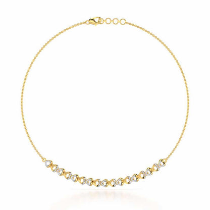 Imperial Hearts Silver Necklace - Yellow Gold - Image 2