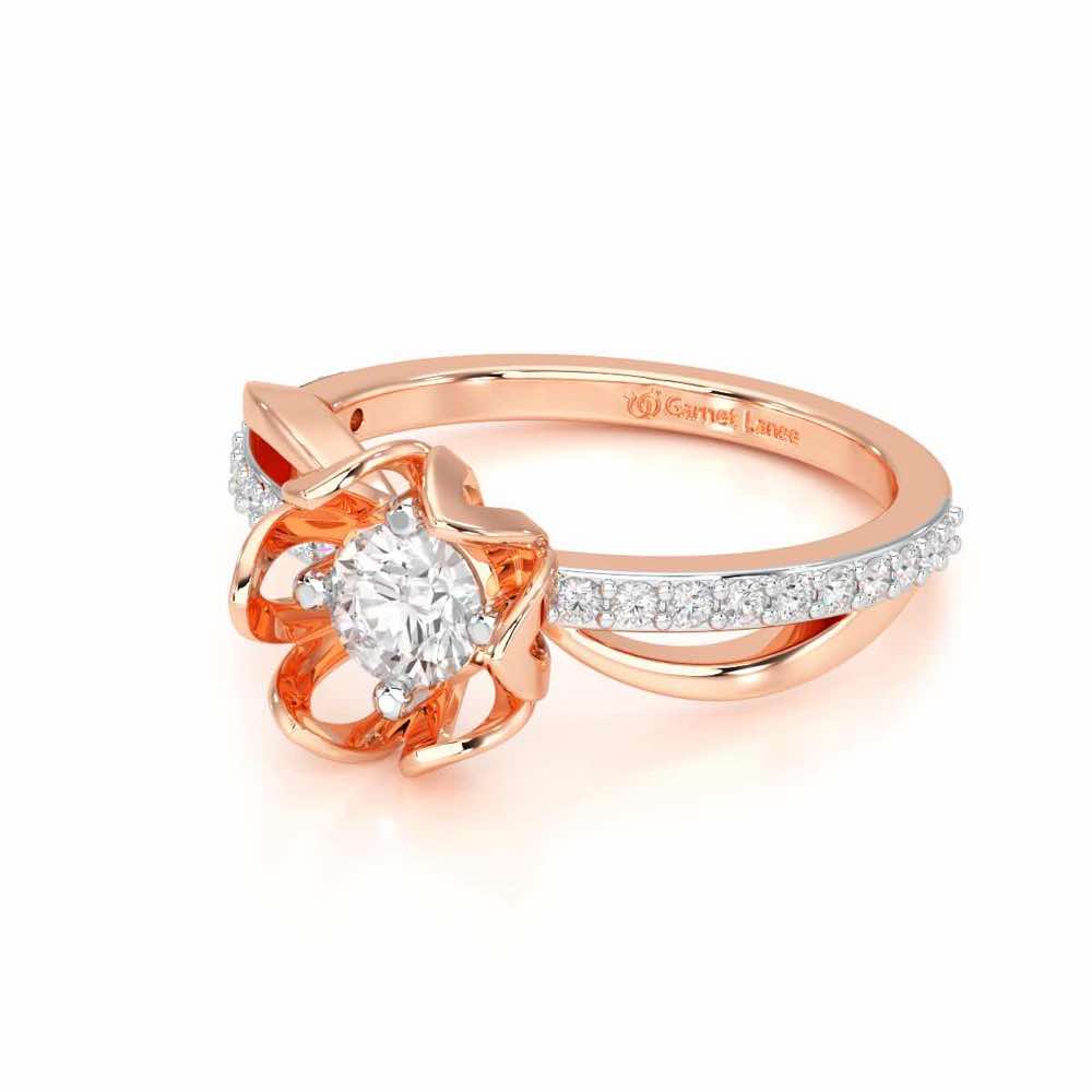 Imperial Sparkle Solitaire Ring - Rose Gold - Image 2