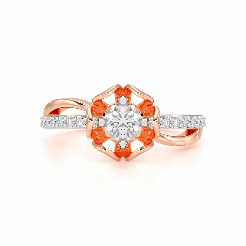 Imperial Sparkle Solitaire Ring - Rose Gold - Image 4