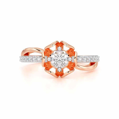 Imperial Sparkle Solitaire Ring - Rose Gold - Image 4