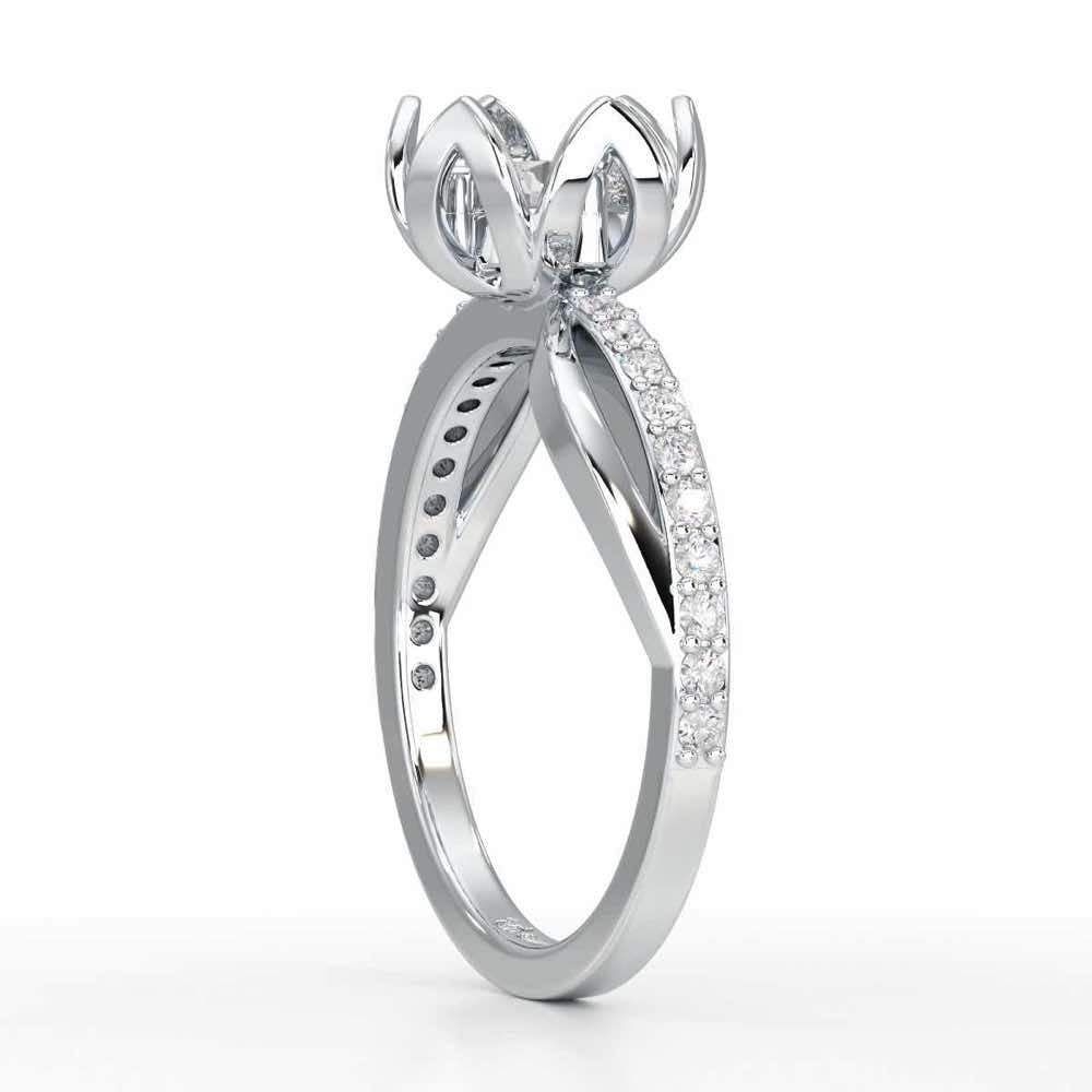 Imperial Sparkle Solitaire Ring - White Gold - Image 3