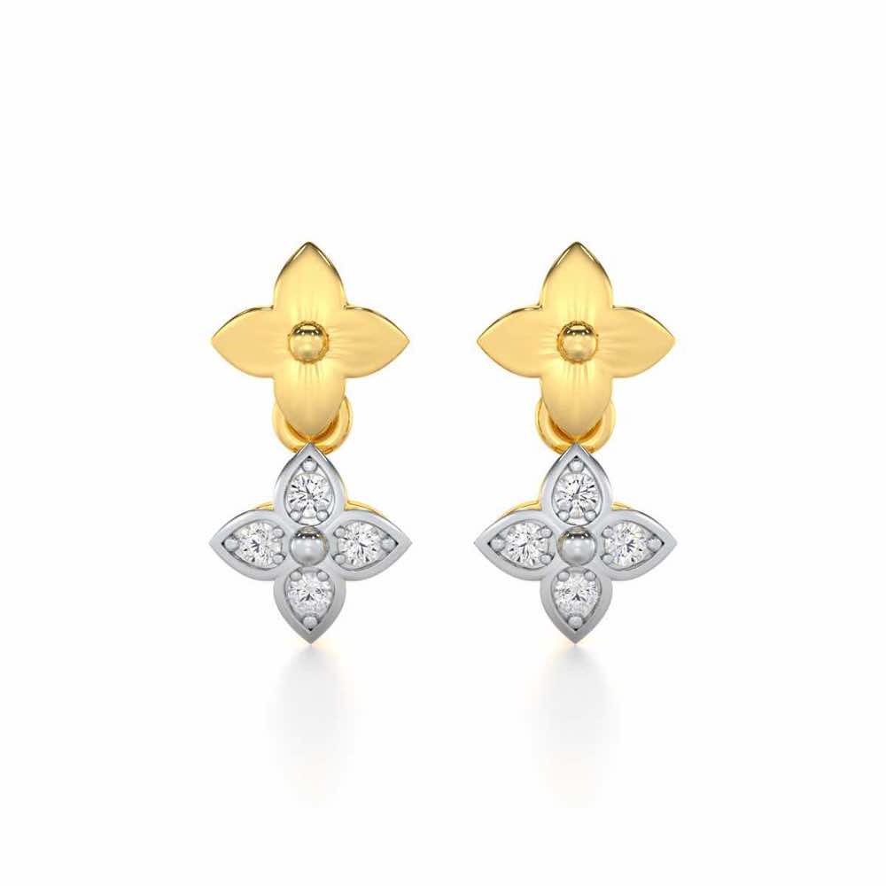 Imperial Whisper Silver Earrings - Yellow Gold - Image 1