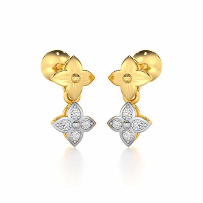 Imperial Whisper Silver Earrings - Yellow Gold - Image 2