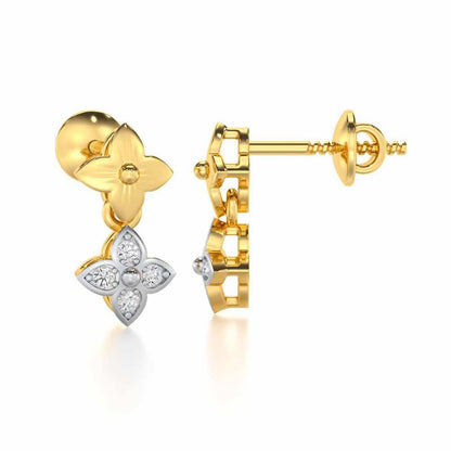 Imperial Whisper Silver Earrings - Yellow Gold - Image 4