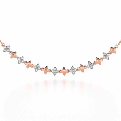 Imperial Whisper Silver Necklace - Rose Gold - Image 1