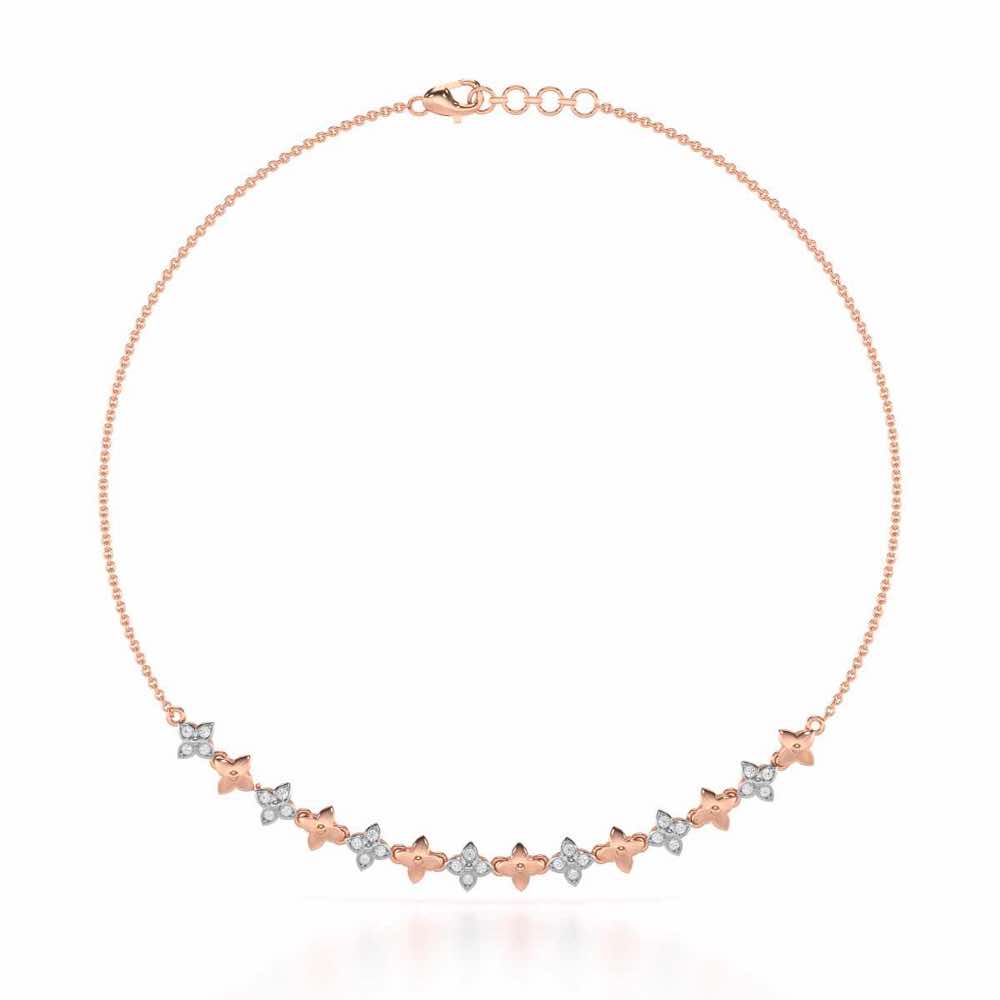 Imperial Whisper Silver Necklace - Rose Gold - Image 2