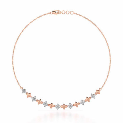 Imperial Whisper Silver Necklace - Rose Gold - Image 2