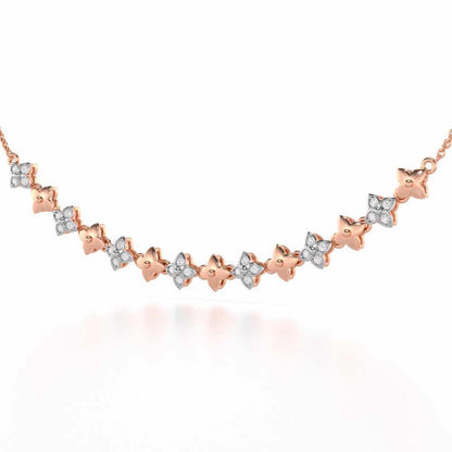 Imperial Whisper Silver Necklace - Rose Gold - Image 3