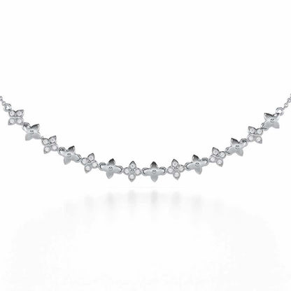 Imperial Whisper Silver Necklace - White Gold - Image 1