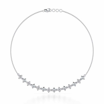 Imperial Whisper Silver Necklace - White Gold - Image 2