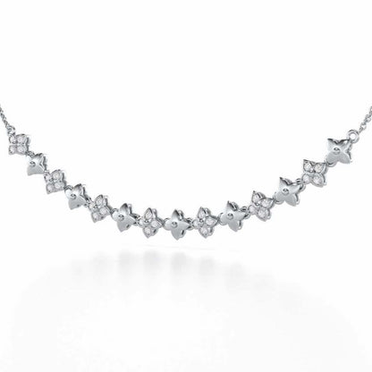 Imperial Whisper Silver Necklace - White Gold - Image 3