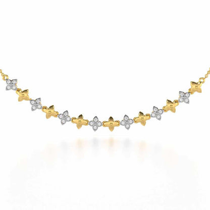 Imperial Whisper Silver Necklace - Yellow Gold - Image 1