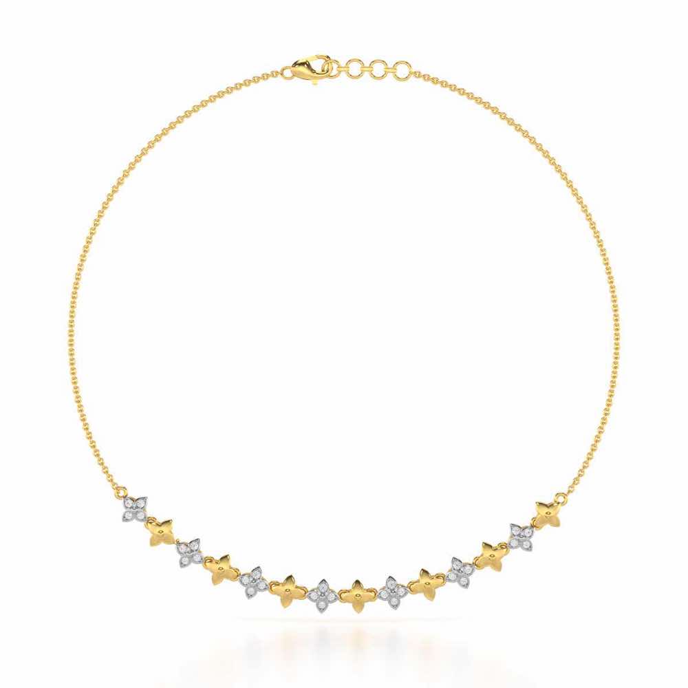 Imperial Whisper Silver Necklace - Yellow Gold - Image 2