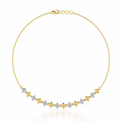 Imperial Whisper Silver Necklace - Yellow Gold - Image 2