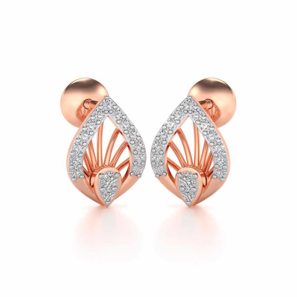Impish Silver Studs - Rose Gold - Image 1