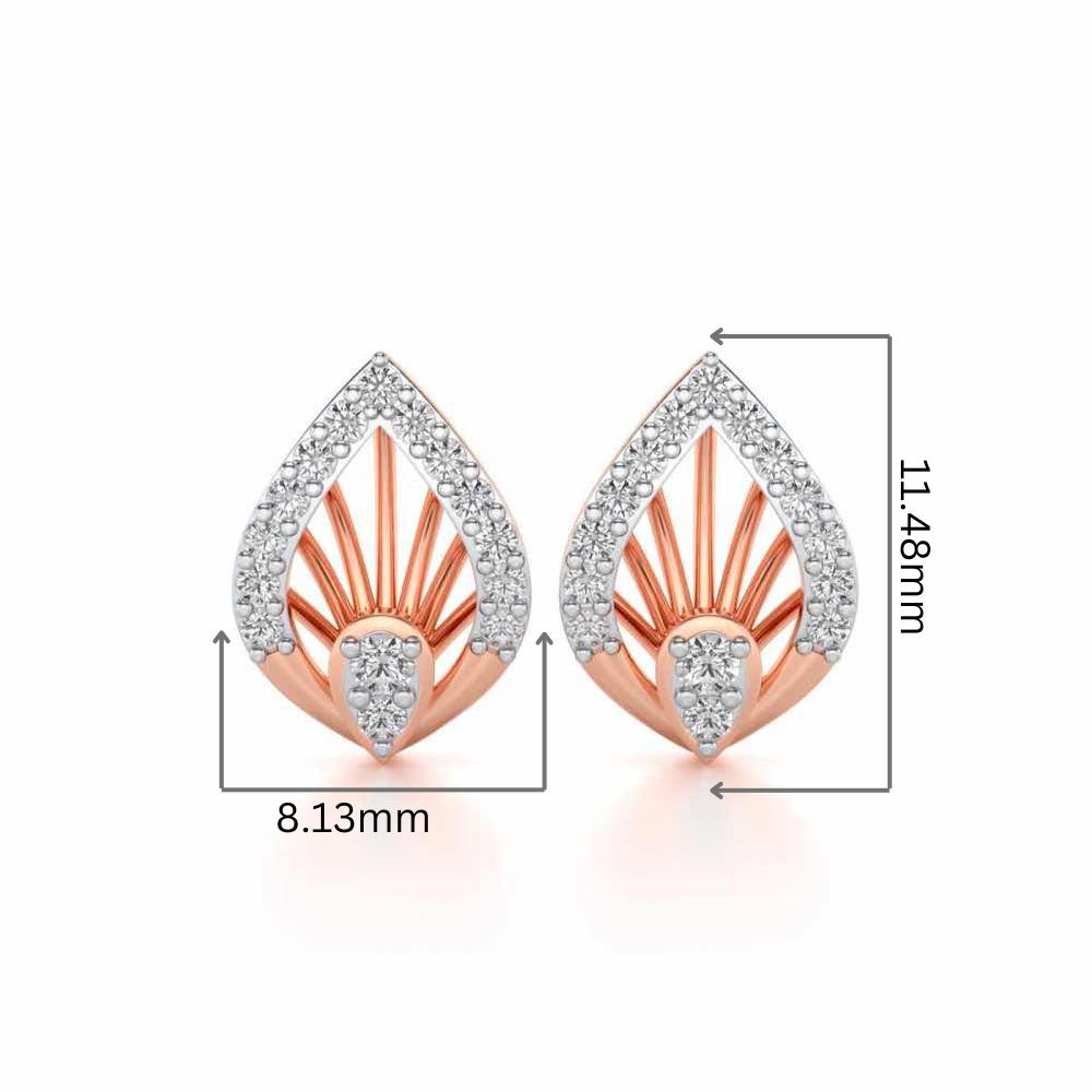 Impish Silver Studs - Rose Gold - Image 2