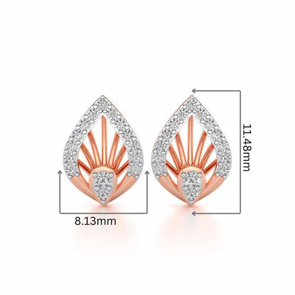 Impish Silver Studs - Rose Gold - Image 2