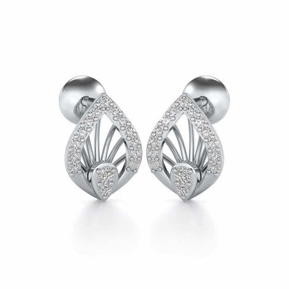 Impish Silver Studs - White Gold - Image 1