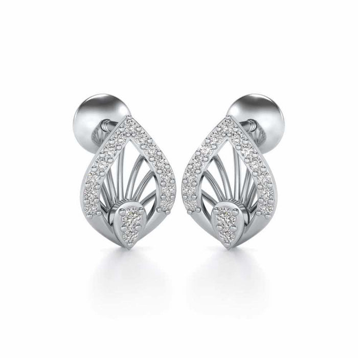 Impish Silver Studs - White Gold - Image 1
