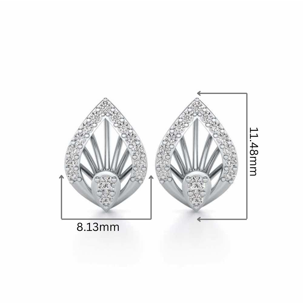 Impish Silver Studs - White Gold - Image 2