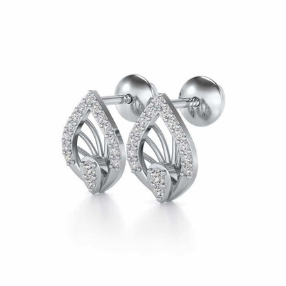 Impish Silver Studs - White Gold - Image 3