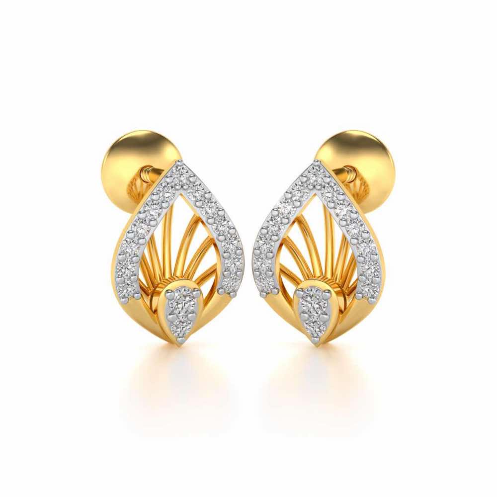 Impish Silver Studs - Yellow Gold - Image 1