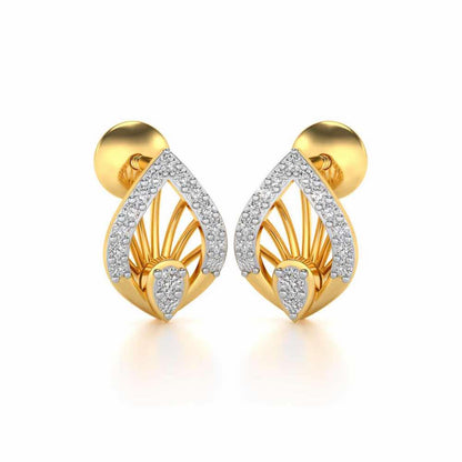 Impish Silver Studs - Yellow Gold - Image 1