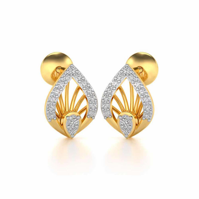 Impish Silver Studs - Yellow Gold - Image 1