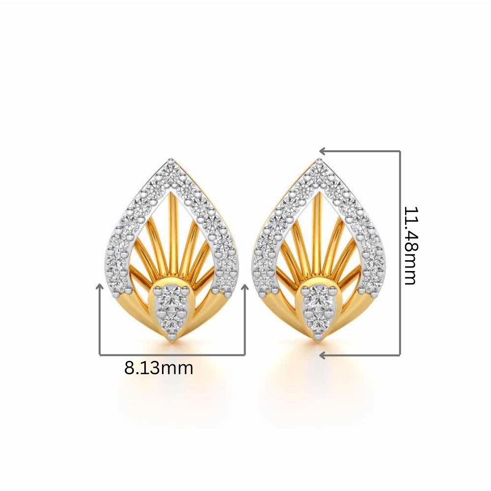 Impish Silver Studs - Yellow Gold - Image 2