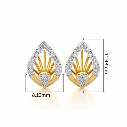 Impish Silver Studs - Yellow Gold - Image 2