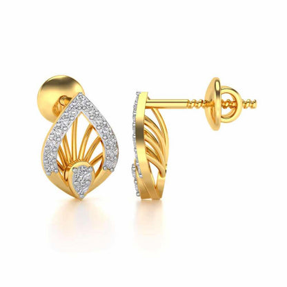 Impish Silver Studs - Yellow Gold - Image 4