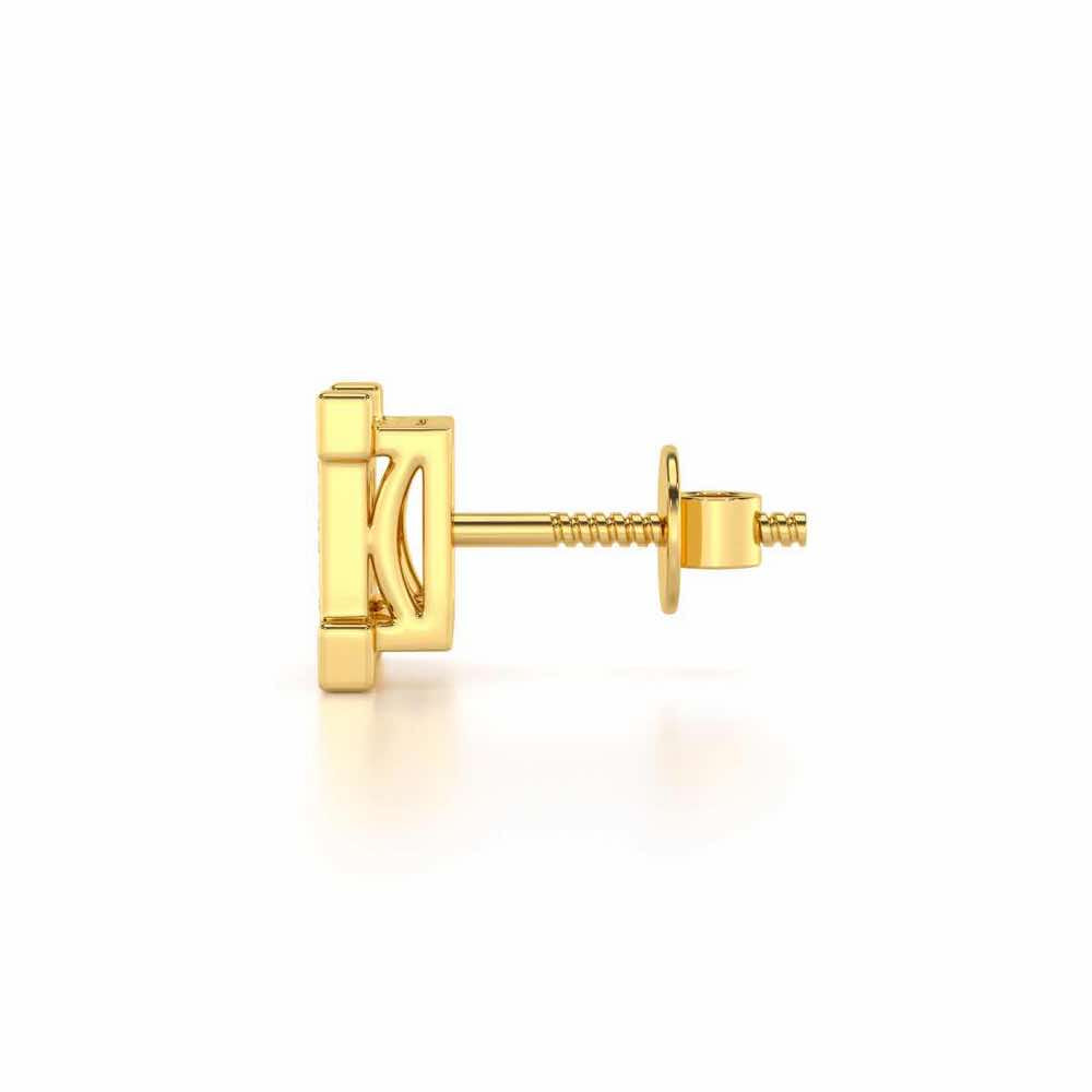 Imposing Silver Men Stud - Yellow Gold - Image 4