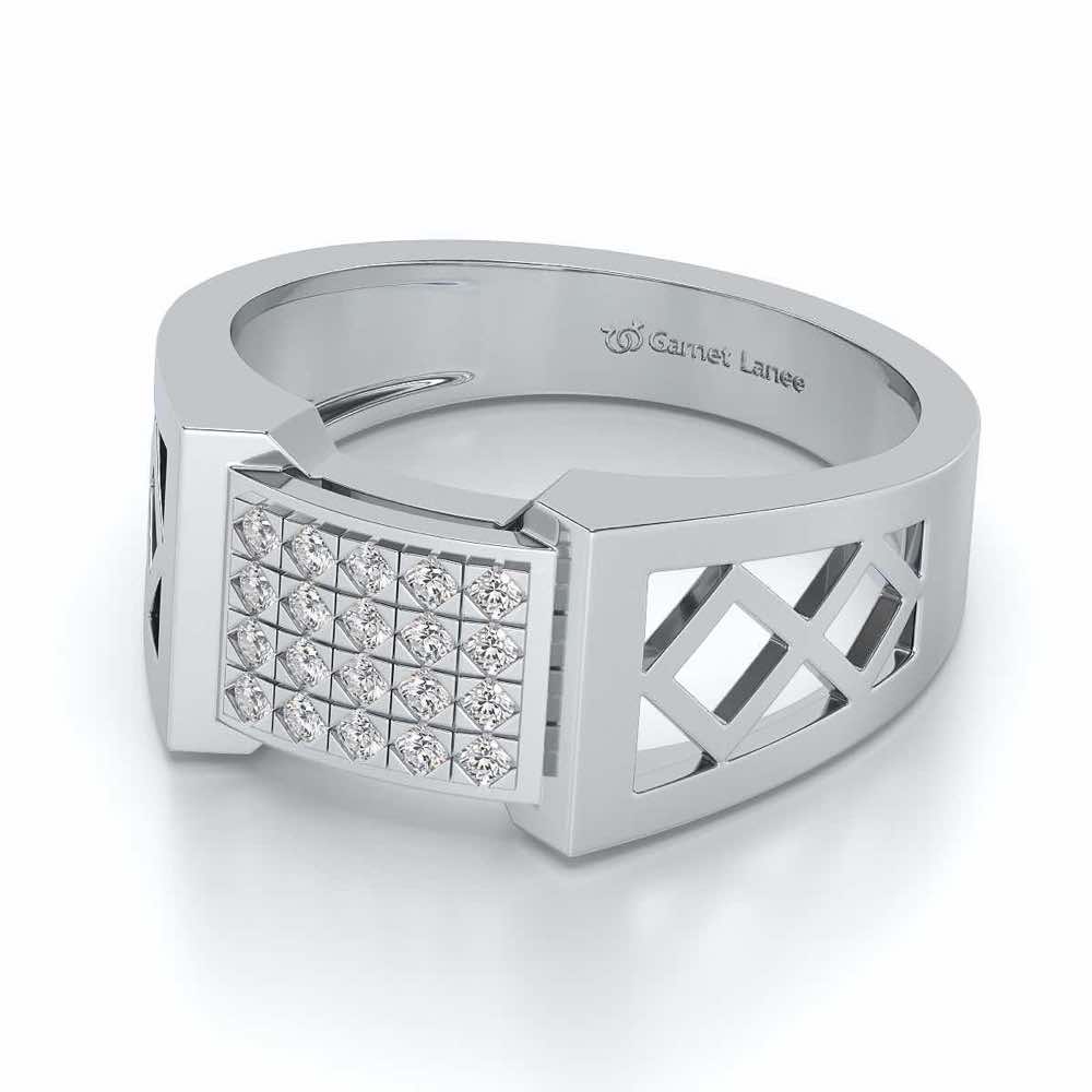 Impression Ring For Men - White Gold - Image 2