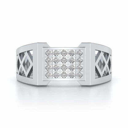 Impression Ring For Men - White Gold - Image 4