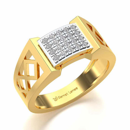 Impression Ring For Men - Yellow Gold - Image 1