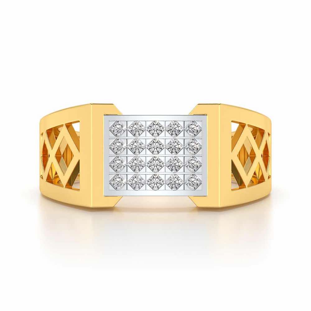 Impression Ring For Men - Yellow Gold - Image 4