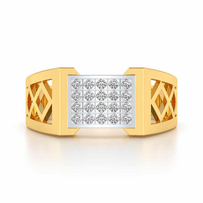 Impression Ring For Men - Yellow Gold - Image 4