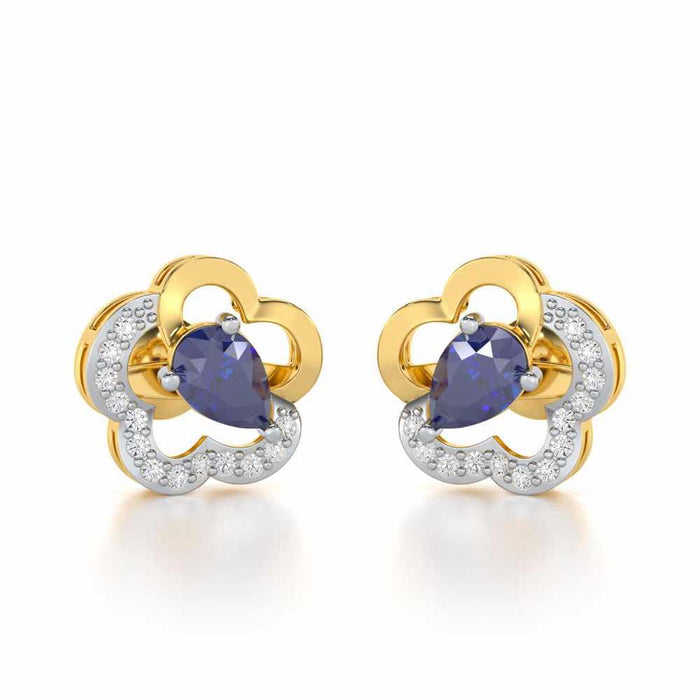 In Bloom Silver Earrings - Yellow Gold - Image 1